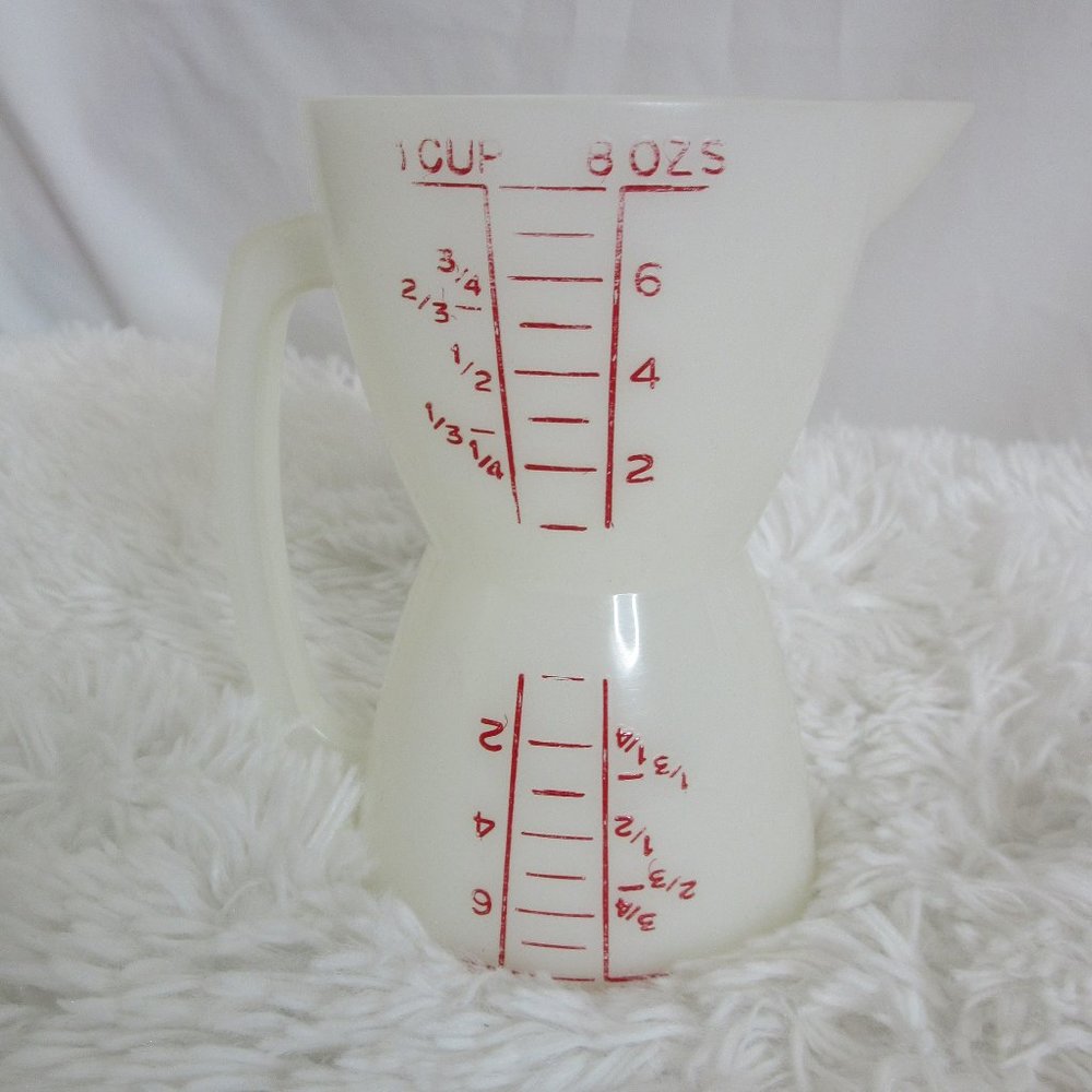 Tupperware Double Measuring Cup Vintage 860-7 Two-Sided Wet Dry 8oz 1 cup